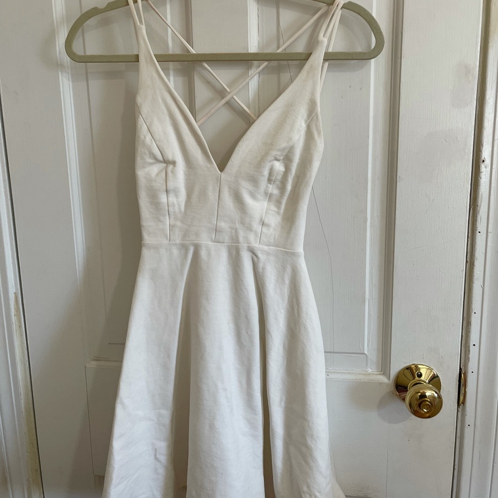 WHITE LULUS PARTY DRESS